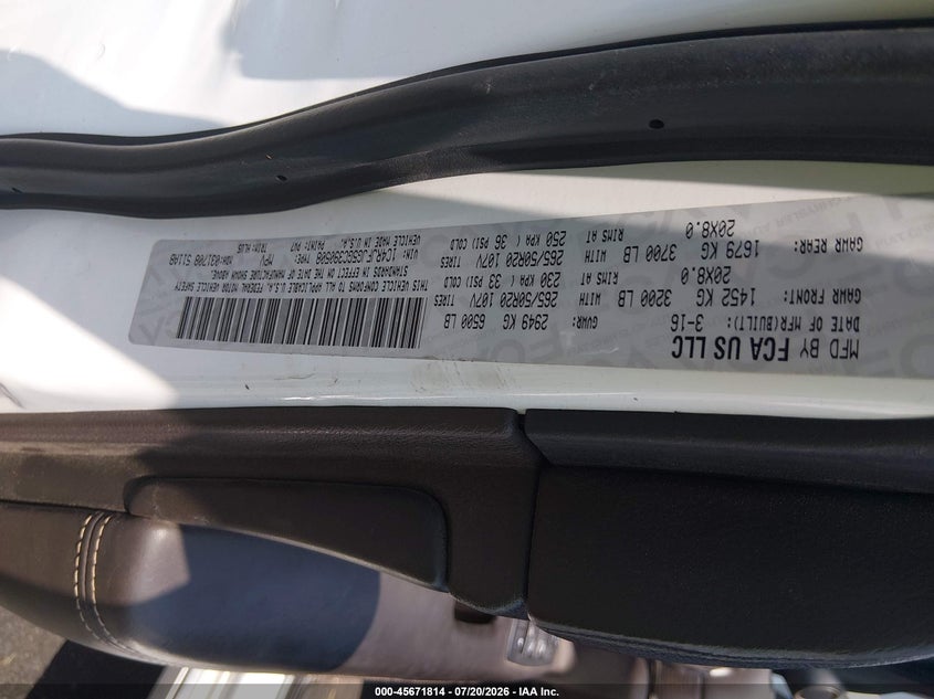 2016 Jeep Grand Cherokee Summit VIN: 1C4RJFJG5GC390508 Lot: 45671814