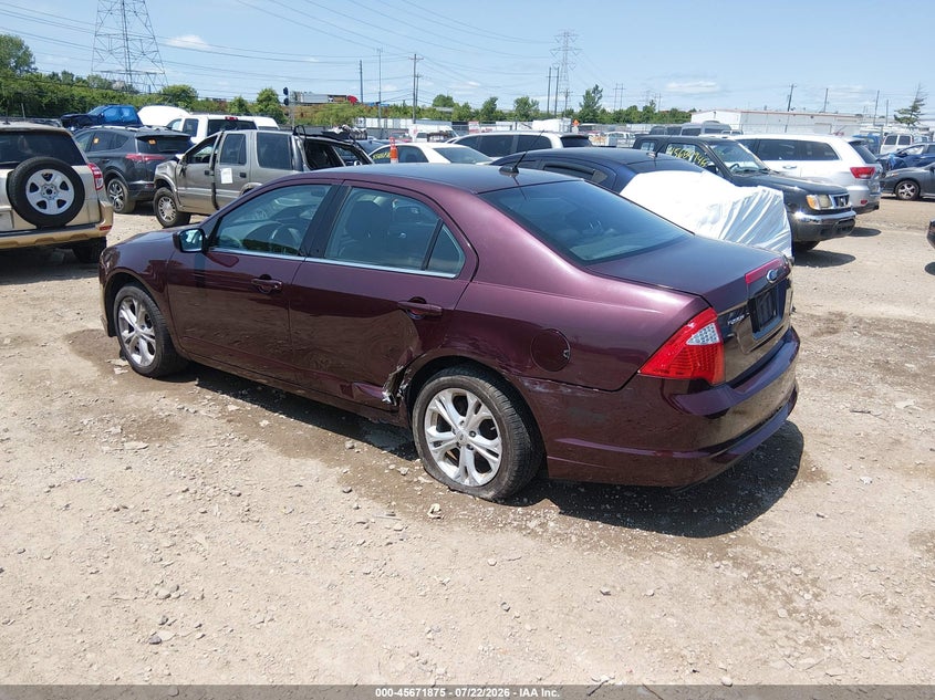 Vin: 3fahp0ha8cr331642, lot: 46170475, ford fusion se 20123