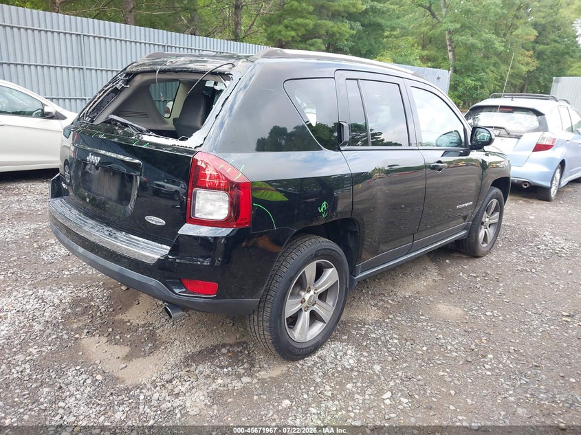 Vin: 1c4njdeb9gd773282, lot: 46170567, jeep compass high altitude edition 20164
