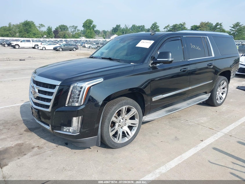 Vin: 1gys4hkj1fr185787, lot: 46170573, cadillac escalade esv luxury 20152