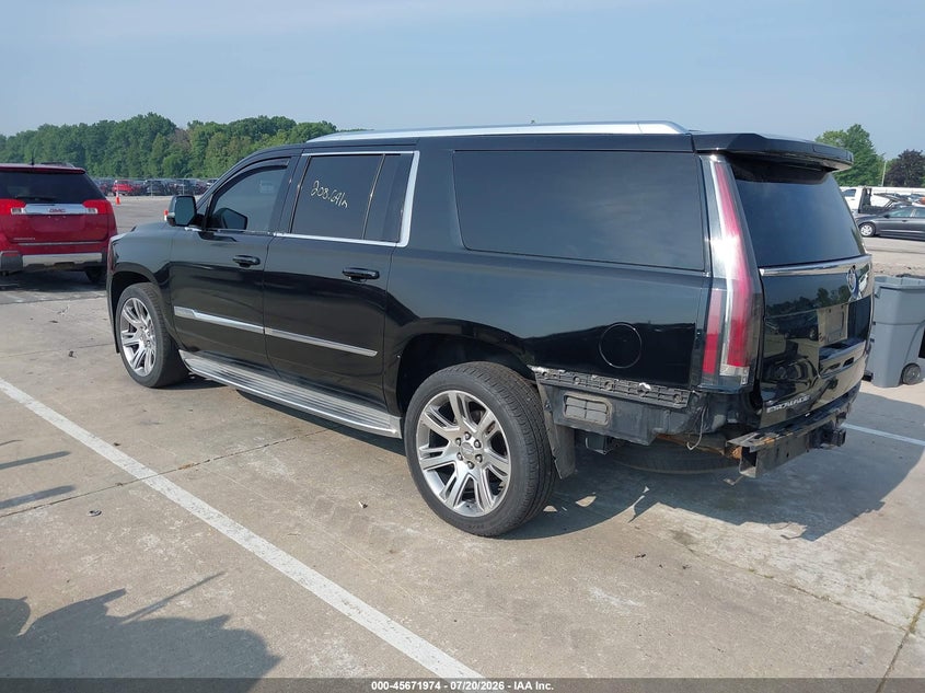 Vin: 1gys4hkj1fr185787, lot: 46170573, cadillac escalade esv luxury 20153