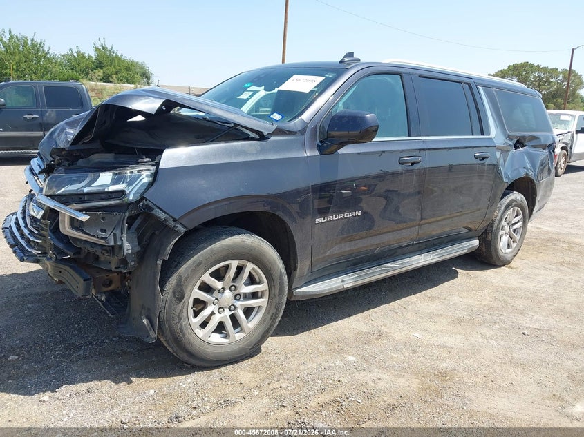 Vin: 1gnscckd1nr167043, lot: 46170608, chevrolet suburban 2wd lt 20222
