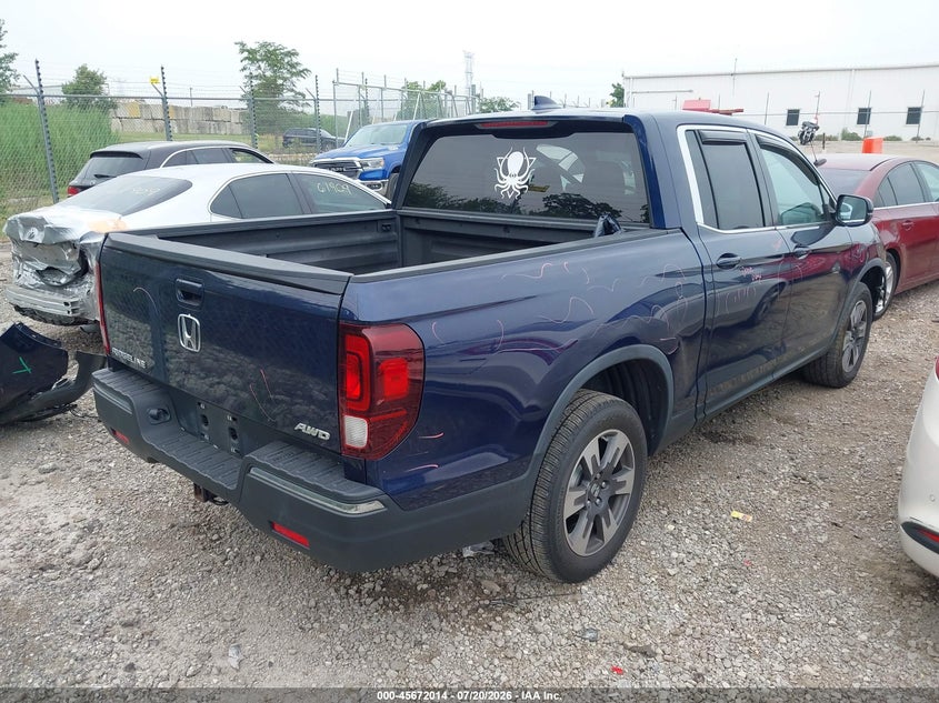 Vin: 5fpyk3f52hb001981, lot: 46170614, honda ridgeline rtl 20174