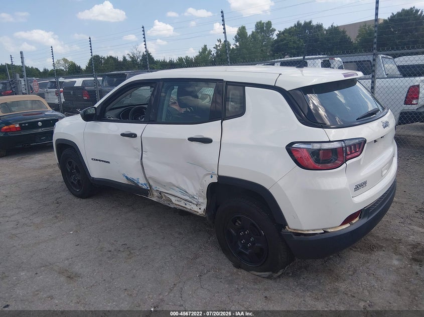 2017 Jeep Compass Sport VIN: 3C4NJCAB7HT652231 Lot: 45672022