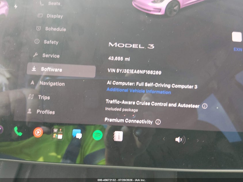 2022 Tesla Model 3 Rear-Wheel Drive VIN: 5YJ3E1EA6NF168269 Lot: 45672132