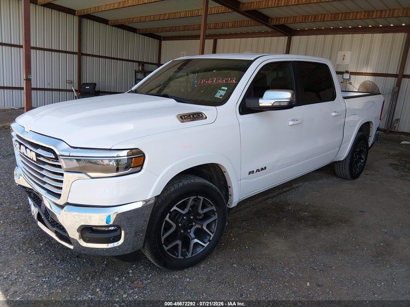 Vin: 3c6srfjp2t4175467, lot: 46170892, ram 1500 laramie  4x4 5'7 box 20262