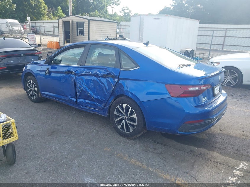 2024 Volkswagen Jetta 1.5T S VIN: 3VW5M7BU1RM051288 Lot: 45672303