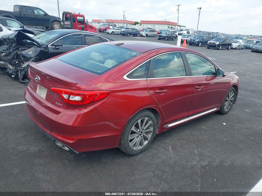 Vin: 5npe34af1fh098748, lot: 46170931, hyundai sonata sport 20154