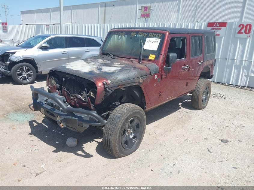 2007 Jeep Wrangler, Зовнішня пожежа, IAAI, VIN 1J4GA59187L187026 — фото 2