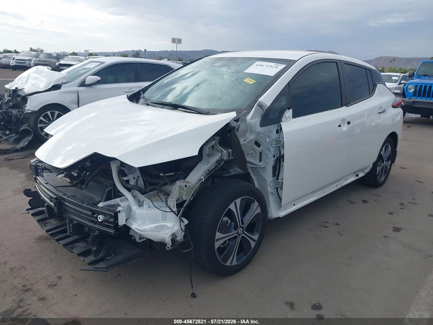 Vin: 1n4bz1cp4lc302641, lot: 46171121, nissan leaf sv plus 62 kwh 20202