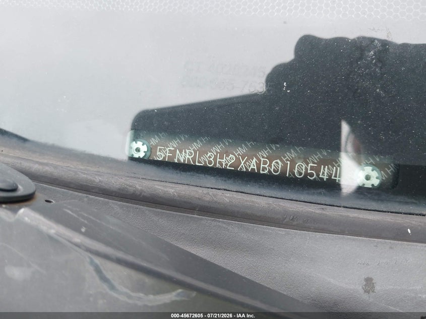 2010 Honda Odyssey Lx VIN: 5FNRL3H2XAB010544 Lot: 45672605