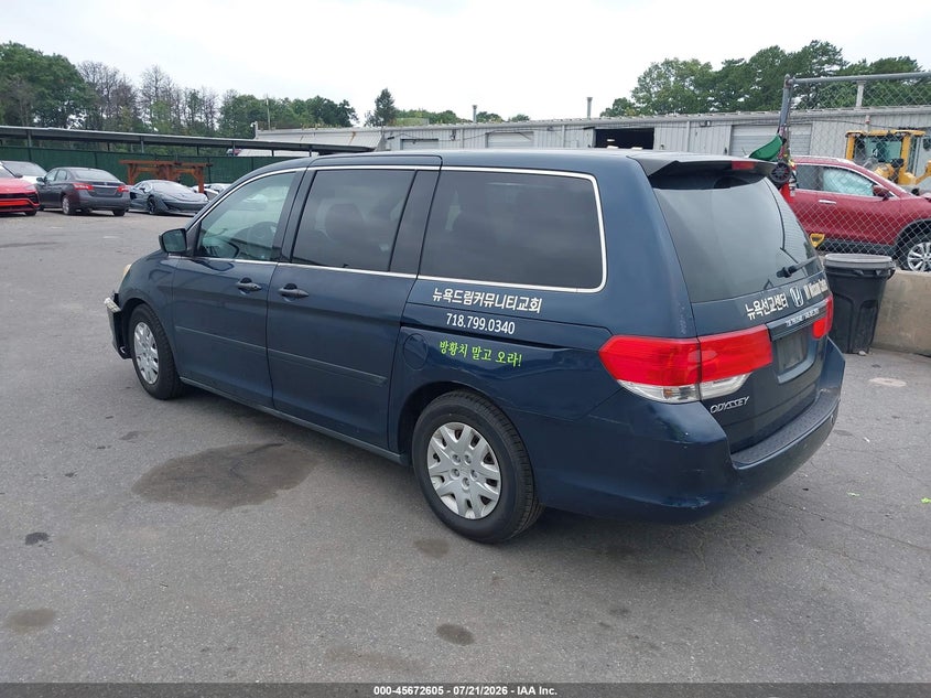 2010 Honda Odyssey Lx VIN: 5FNRL3H2XAB010544 Lot: 45672605
