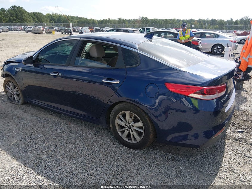 Vin: 5xxgt4l38jg226547, lot: 46171315, kia optima lx 20183