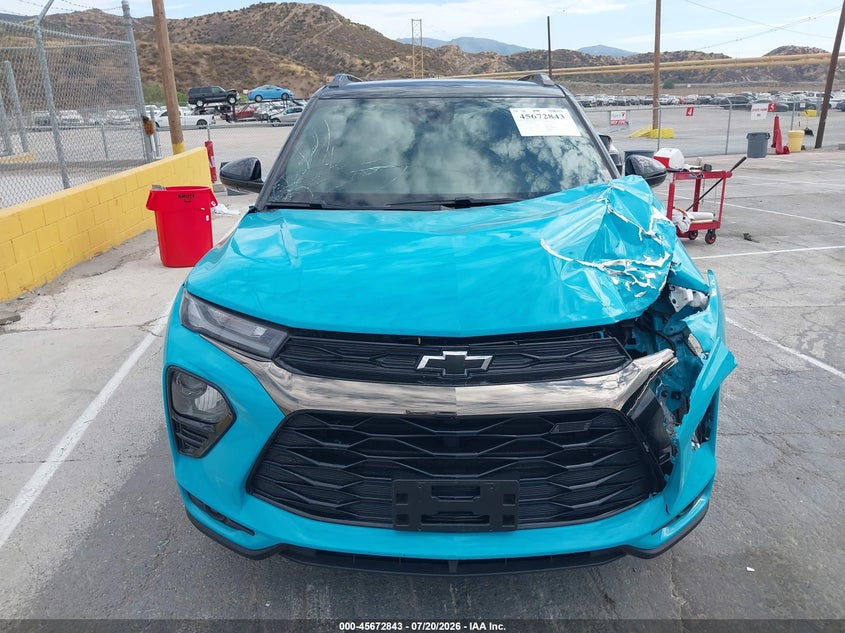 2022 Chevrolet Trailblazer Awd Rs VIN: KL79MUSL6NB076261 Lot: 45672843