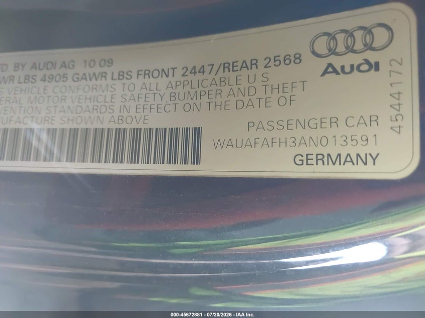 2010 AUDI A5 2.0T PREMIUM · Фото 9