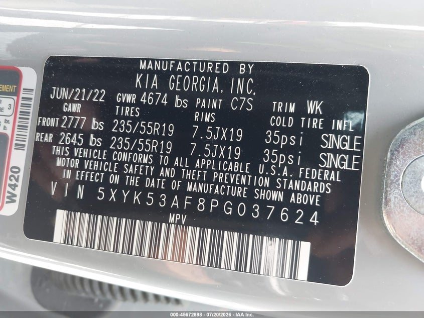 2023 Kia Sportage Sx-Prestige VIN: 5XYK53AF8PG037624 Lot: 45672898