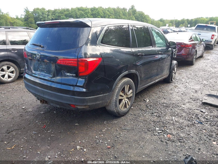 Vin: 5fnyf6h50gb010351, lot: 46171528, honda pilot ex-l 20164