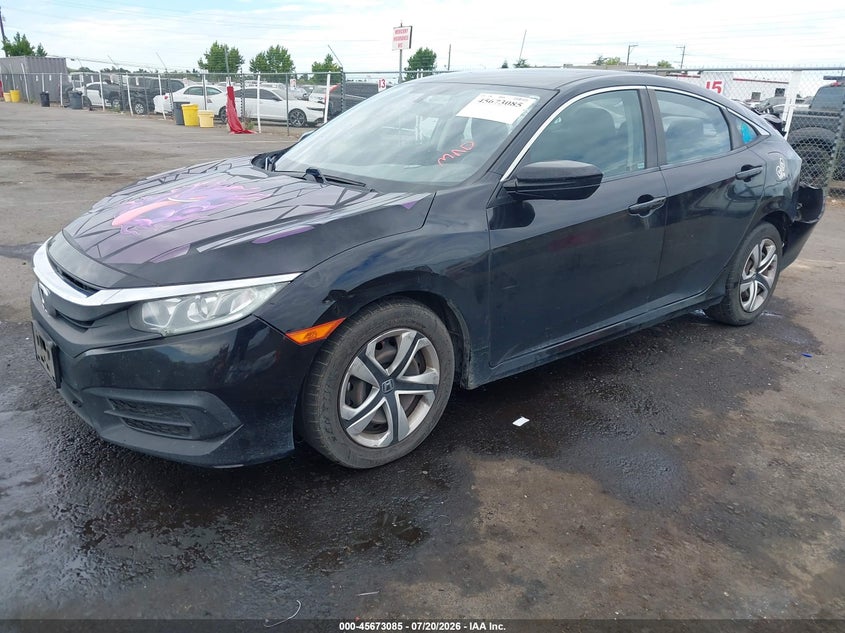 2018 Honda Civic, Удар ззаду, IAAI, VIN 2HGFC2F51JH549382 — фото 2
