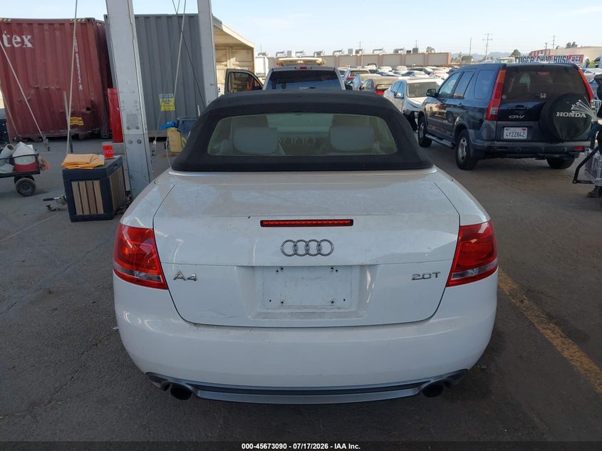 2009 Audi A4 2.0T Special Edition VIN: WAUAF48H39K011867 Lot: 45673090