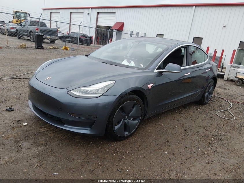 2020 Tesla Model 3, Right Rear, IAAI, VIN 5YJ3E1EA8LF736678 — photo 2
