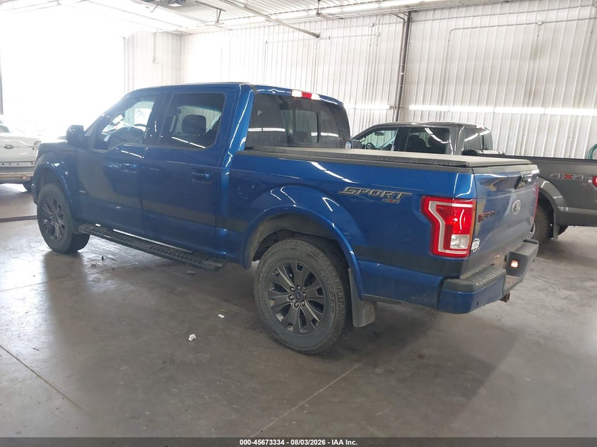 Vin: 1ftew1eg6hfb52664, lot: 46171934, ford f-150 xlt 20173