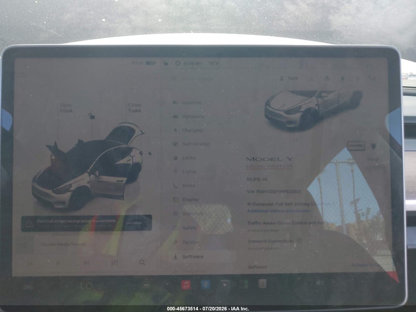 2022 Tesla Model Y Performance Dual Motor All-Wheel Drive VIN: 7SAYGDEF1NF532601 Lot: 45673514