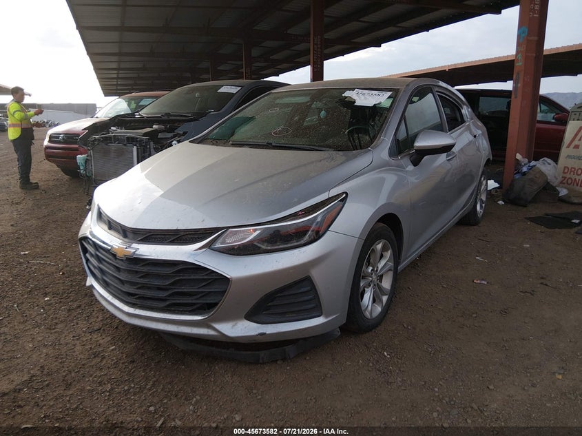 2019 Chevrolet Cruze Lt, Удар сзади, IAAI, VIN 3G1BE6SM0KS525318 — фото 2