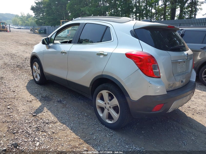 Vin: kl4cjasb3fb051417, lot: 46172193, buick encore 20153