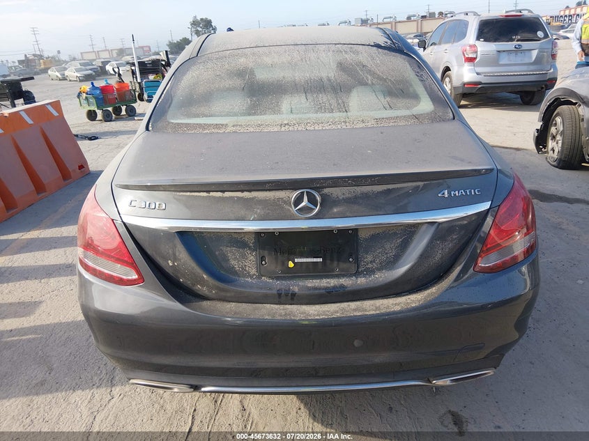 2016 Mercedes-Benz C 300 4Matic VIN: 55SWF4KB2GU134954 Lot: 45673632