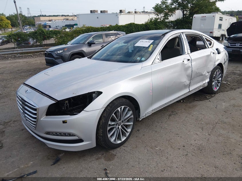 2016 Hyundai Genesis, Лівий бік, IAAI, VIN KMHGN4JE2GU125369 — фото 2