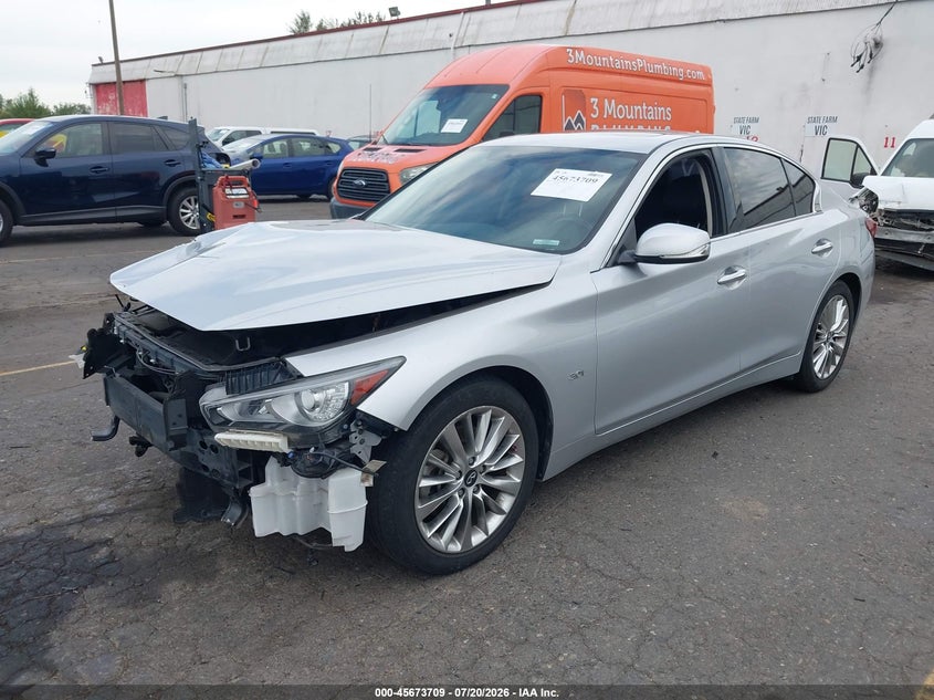 Vin: jn1ev7ar7km558343, lot: 46172309, infiniti q50 3.0t luxe 20192