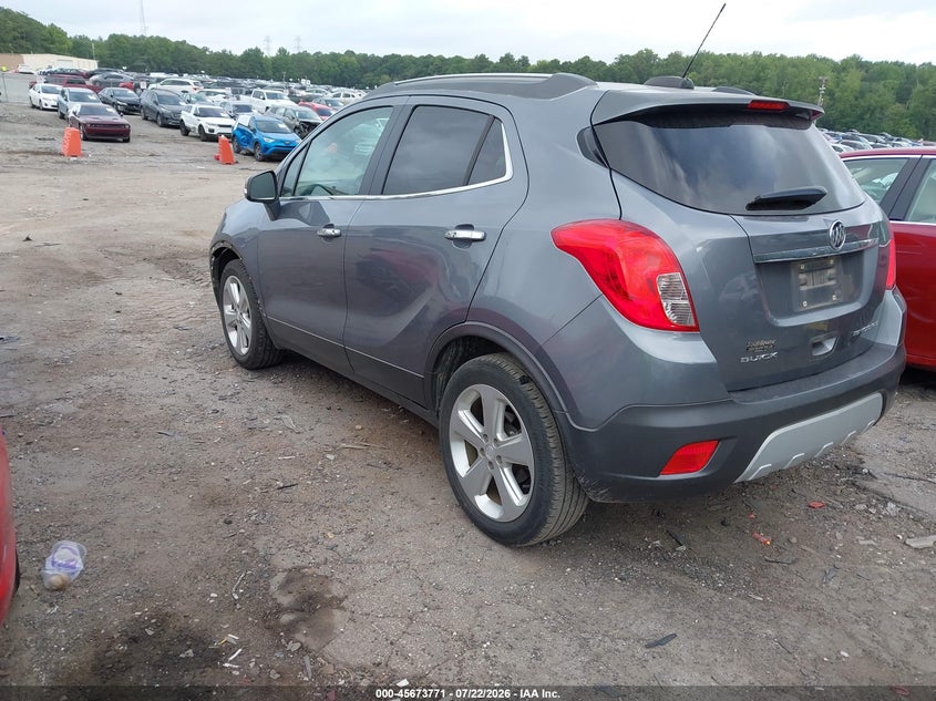 Vin: kl4cjcsb4fb087113, lot: 46172372, buick encore leather 20153