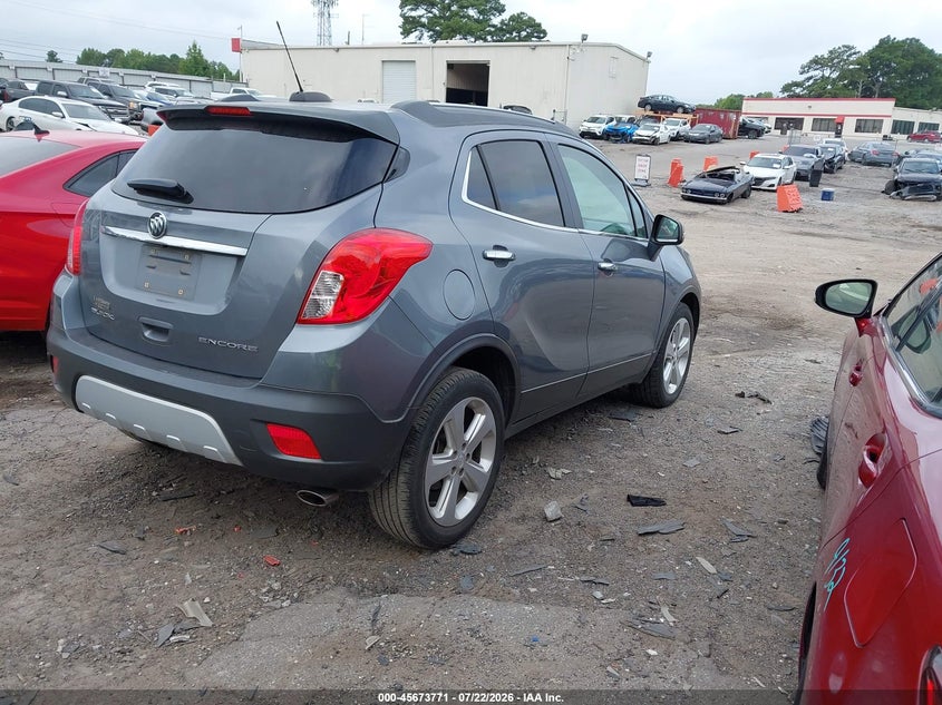 Vin: kl4cjcsb4fb087113, lot: 46172372, buick encore leather 20154