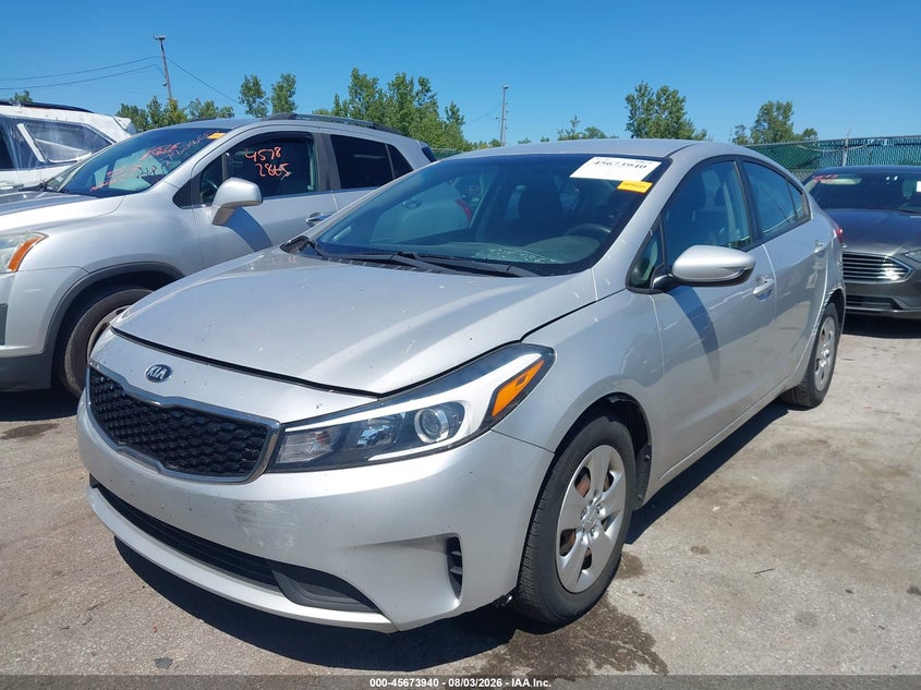 Vin: 3kpfk4a72je226377, lot: 46172540, kia forte lx 20182