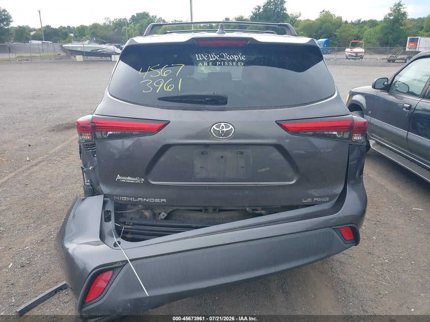 2020 Toyota Highlander Le VIN: 5TDBZRBH6LS020888 Lot: 45673961