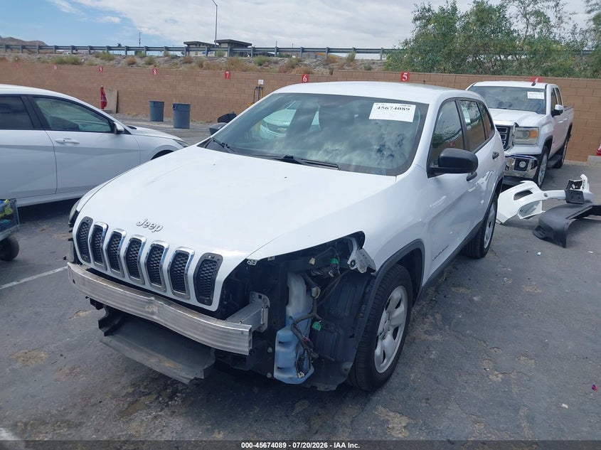 2014 Jeep Cherokee, Front End, IAAI, VIN 1C4PJLAB7EW246402 — photo 2