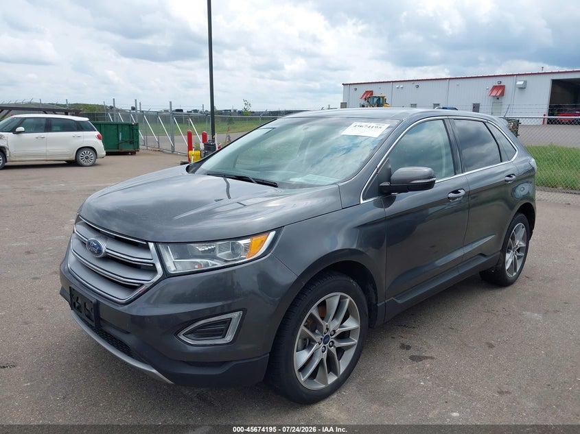 Vin: 2fmpk4k9xjbb23845, lot: 46172795, ford edge titanium 20182
