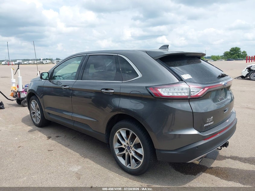 Vin: 2fmpk4k9xjbb23845, lot: 46172795, ford edge titanium 20183