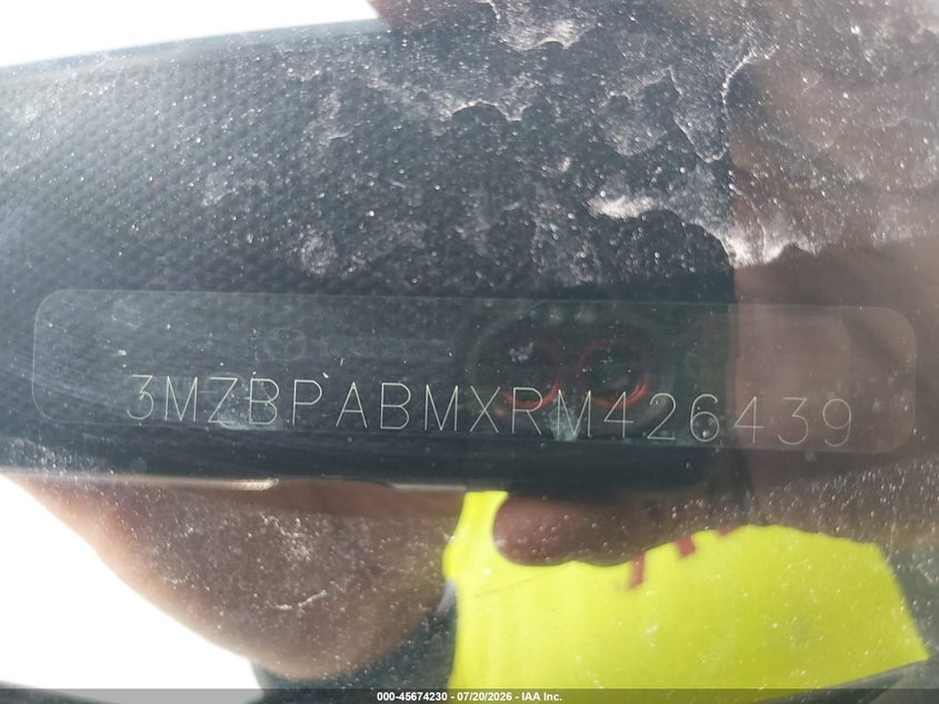 2024 Mazda Mazda3 2.5 S Select Sport VIN: 3MZBPABMXRM426439 Lot: 45674230