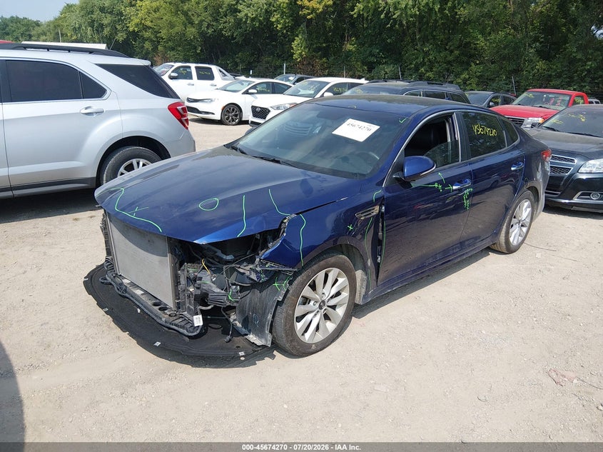 Vin: 5xxgt4l36jg188848, lot: 46172870, kia optima s 20182