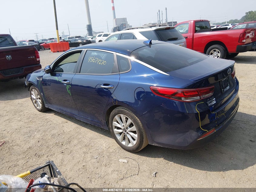Vin: 5xxgt4l36jg188848, lot: 46172870, kia optima s 20183