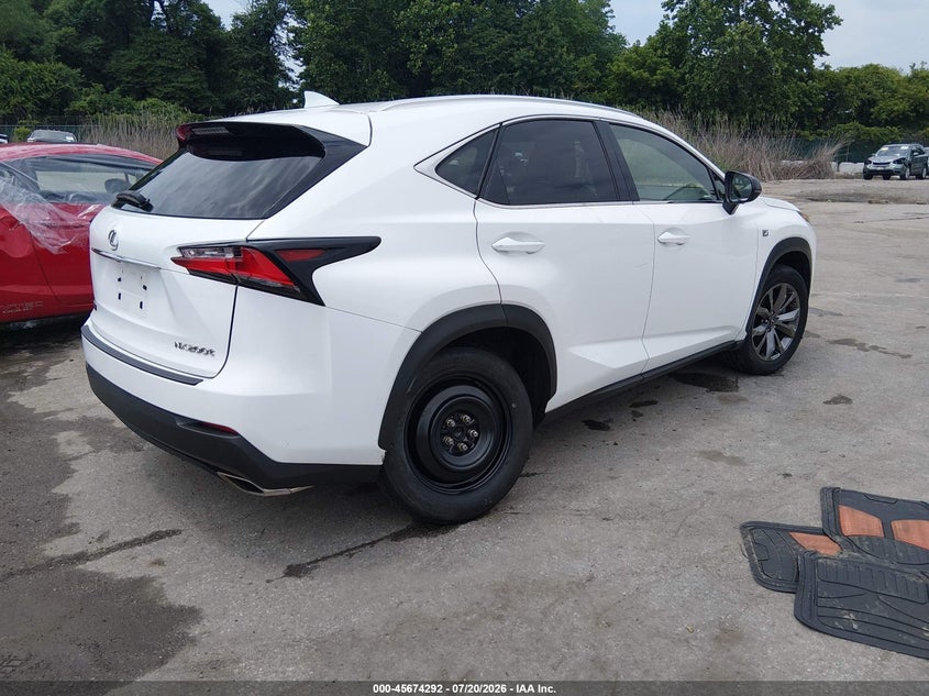 Vin: jtjyarbz7h2064789, lot: 46172892, lexus nx 200t f sport 20174