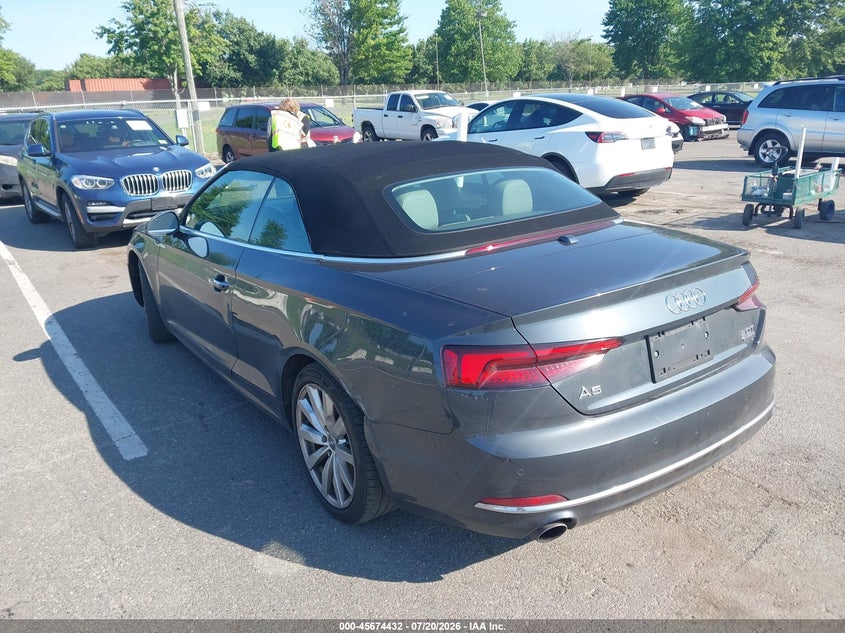 Vin: wauyngf55jn015806, lot: 46173032, audi a5 2.0t premium 20183