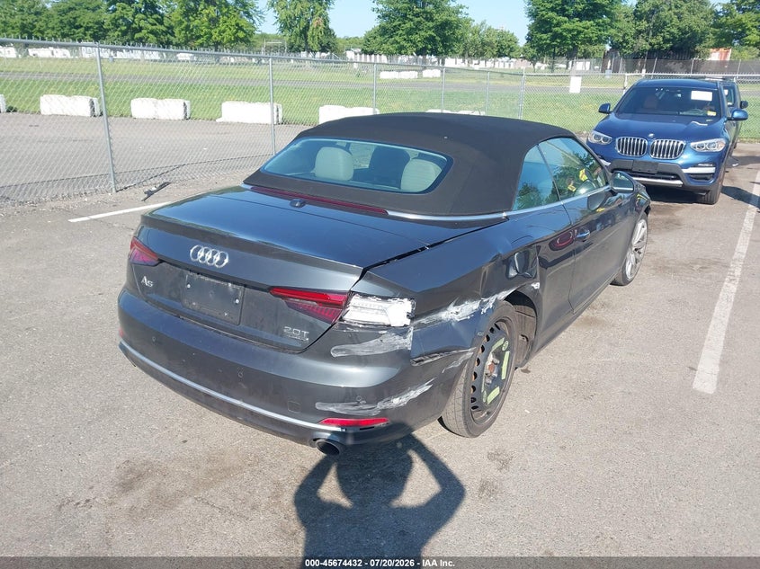 Vin: wauyngf55jn015806, lot: 46173032, audi a5 2.0t premium 20184