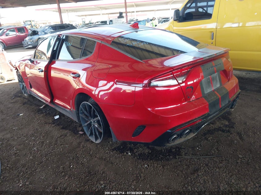 Vin: knae55lc7p6125771, lot: 46173314, kia stinger gt2 20233