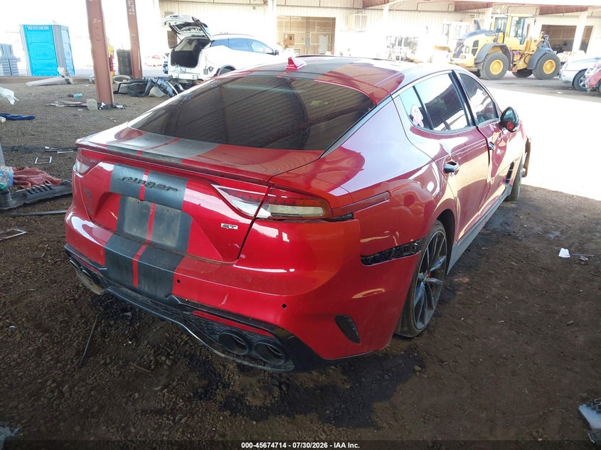 Vin: knae55lc7p6125771, lot: 46173314, kia stinger gt2 20234
