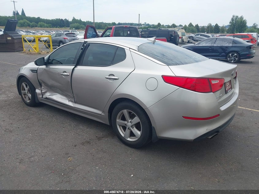Vin: 5xxgm4a75eg271700, lot: 46173318, kia optima lx 20143