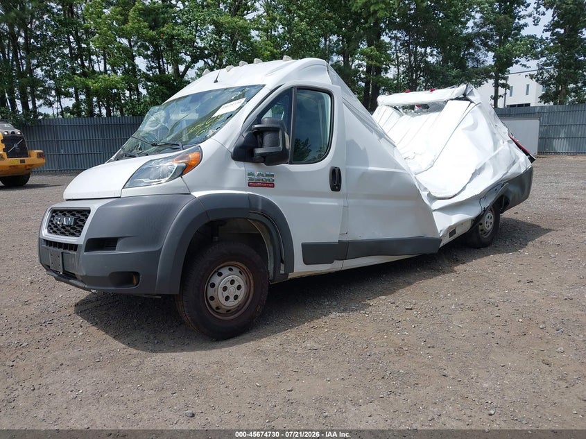 Vin: 3c6urvjg5je139475, lot: 46173330, ram promaster 3500 cargo van high roof 159 wb ext 20182