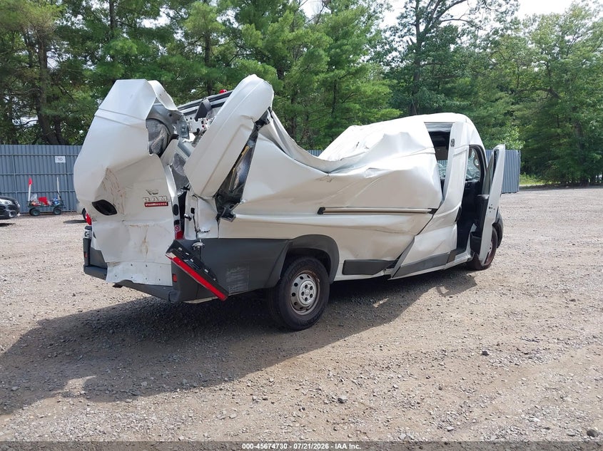 Vin: 3c6urvjg5je139475, lot: 46173330, ram promaster 3500 cargo van high roof 159 wb ext 20184
