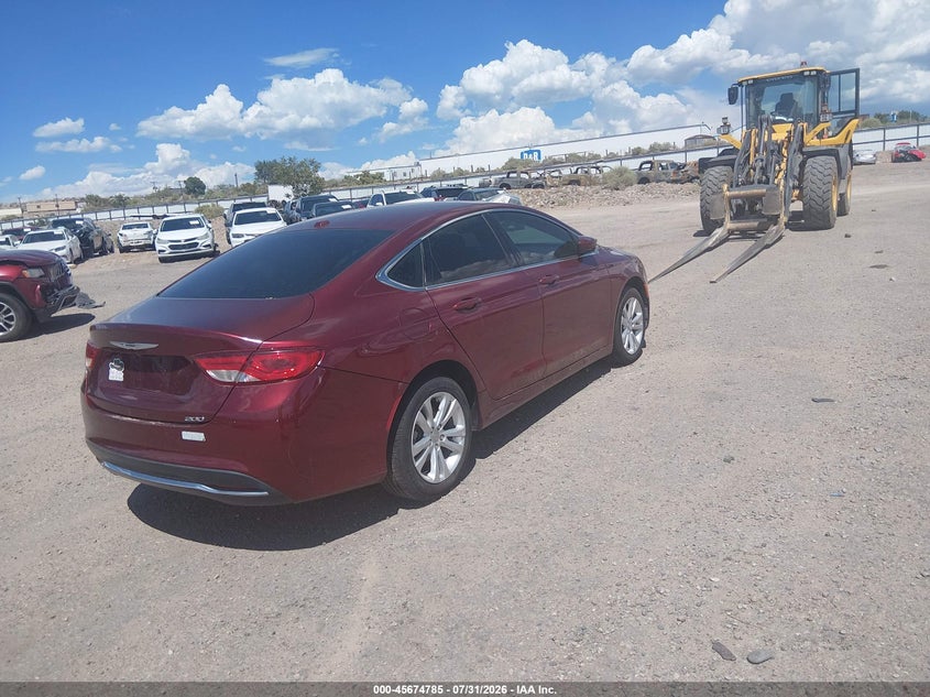 Vin: 1c3cccab8fn599591, lot: 46173385, chrysler 200 limited 20154